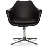 fauteuil de salon hjh office chaise de bureau / chaise lounge artemia simili cuir noir