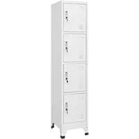 armoire de bureau vidaxl armoire à casier avec 4 compartiments 38x45x180 cm