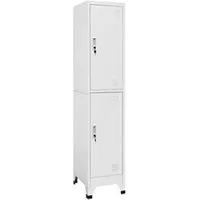 armoire de bureau vidaxl armoire à casier avec 2 compartiments 38x45x180 cm
