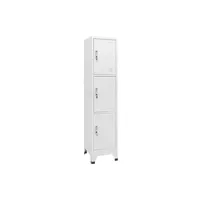 armoire de bureau vidaxl armoire à casier avec 3 compartiments 38x45x180 cm