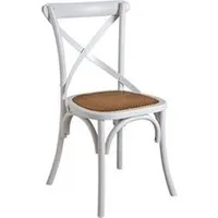 chaise aubry gaspard - chaise de bistrot en bouleau et rotin