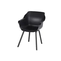 chaise de jardin hartman fauteuils d'extérieur 2 pcs sophie element noir carbone