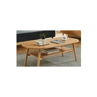 table basse homifab table basse scandinave 120x60x40 cm chêne - collection marcel