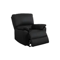 fauteuil de relaxation vente-unique fauteuil relax électrique en cuir marcis - noir