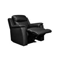fauteuil de relaxation vente-unique fauteuil relax evasion en cuir - noir