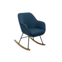 fauteuil de salon atmosphera rocking chair pera bleu canard - bleu canard