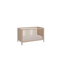 lit enfant galipette lit bébé à barreaux en bois imitation chêne clair 70x140 avec pans 140 cm - lt5050-2