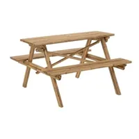 table de jardin non renseigné table et banc de jardin bambou clair nayra l 134 cm