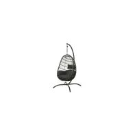 fauteuil de jardin jardideco fauteuil suspendu noir odéssa -