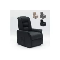 fauteuil de relaxation le roi du relax - fauteuil electrique equipé de roues arrière et d'un système de levage emma, couleur: noir
