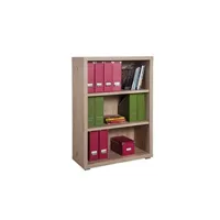 bibliothèque office24 - bibliothèque basse verticale en bois 3 pièces design moderne betty