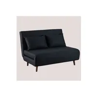 canapé-lit 2 places en tissu elen noir 81 cm