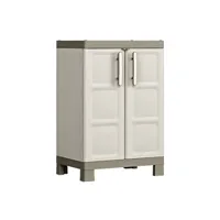 armoire de bureau vidaxl keter armoire de base excellence beige et taupe 65x45x97 cm
