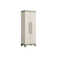 armoire de bureau vidaxl keter armoire utilitaire excellence beige et taupe 65x45x182 cm