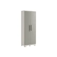 armoire de bureau vidaxl keter armoire utilitaire wood grain crème et taupe 68x39x182 cm