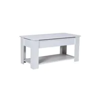table basse le quai des affaires table basse plateau relevable utah 100x50cm / blanc