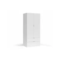armoire loungitude armoire penderie fanny l81 x h180cm - blanc