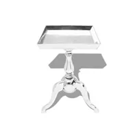 console vidaxl table auxiliaire carrée aluminium argenté