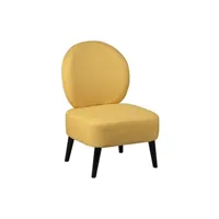 fauteuil de salon altobuy skalan - fauteuil crapaud tissu coloris jaune moutarde -
