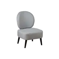 fauteuil de salon altobuy skalan - fauteuil crapaud tissu coloris gris souris -