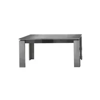 table à manger altobuy hoffman - table de repas allongeable à 4 pieds gris aspect pierre -