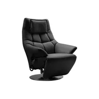 fauteuil de relaxation altobuy radona - fauteuil relax electrique cuir noir -