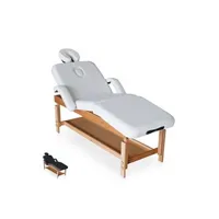 ensemble table et chaises bodyline - health and massage table de massage en bois fixe réglable multiposition 225 cm massage-pro