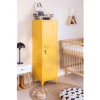 armoire sklum armoire vestiaire en métal pohpli jaune curry