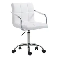 clp fauteuil de bureau lucy v2 en similicuir , blanc