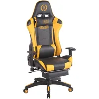 fauteuil de bureau clp trading clp fauteuil de bureau turbo xl en similicuir , noir / jaune/similicuir