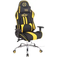 fauteuil de bureau clp trading clp chaise de bureau limit xm en tissu , noir / jaune