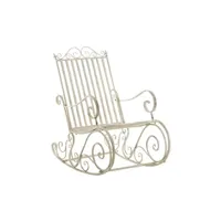 fauteuil à bascule smilla en fer forgé , crème antique