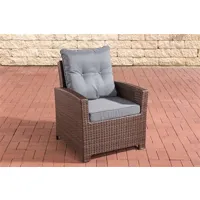 fauteuil de jardin generique fauteuil de jardin fisolo , marron marbré/gris fonte