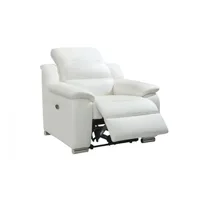fauteuil de relaxation vente-unique fauteuil relax électrique en cuir blanc arena iii