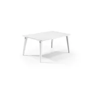 table de jardin allibert table de jardin rectangulaire lima - 160 cm - blanc - en résine - 6 personnes
