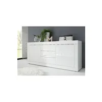 buffet home mania homemania armoire multifonctionnelle basic - blanc - 102 x 43 x 162 cm