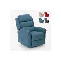 fauteuil de relaxation le roi du relax - télésiège électrique de relaxation massage et chauffage avec roues victoria, couleur: turquoise
