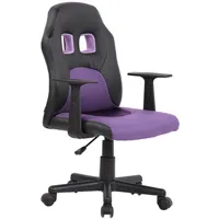 fauteuil de bureau fun pour enfants , noir / violet