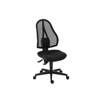 fauteuil de bureau topstar siège de bureau open point dossier maille contact permanent assise noire -