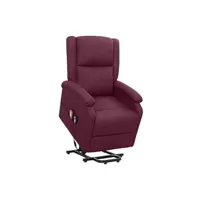 fauteuil de relaxation vidaxl fauteuil de massage violet tissu