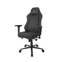 chaise gaming arozzi siège pc gamer primo -tissu - noir et gris