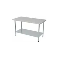 table de cuisine combisteel table inox avec etagère démontable - gamme 700 - - 1200x700