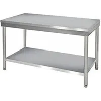 table de cuisine materiel ch pro table de travail centrale inox démontable - profondeur 600 - inox1600x600