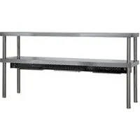 table de cuisine materiel ch pro table chauffante 2 niveaux - hauteur 700 mm - l 800 à 1800 mm - 1200 mm