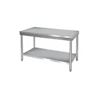 table de cuisine materiel ch pro table de travail centrale inox démontable - profondeur 600 - inox700x600