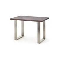 table haute pegane table haute en acier et chene tanner - longueur 160 x hauteur 107 x profondeur 100 cm --