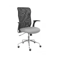 fauteuil de bureau piqueras y crespo chaise minaya dossier noir siège maille bali gris lumière 4031bali40