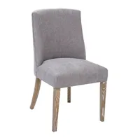 chaise pegane lot de 2 chaises de salle a manger en bois coloris gris - longueur 49,5 x profondeur 58,5 x hauteur 89,5 cm --