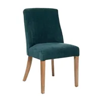 chaise pegane lot de 2 chaises de salle a manger en bois coloris bleu canard - longueur 49,5 x profondeur 58,5 x hauteur 89,5 cm --