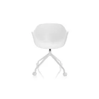 fauteuil de bureau hjh office chaise de bureau / chaise coque oslo plastique blanc